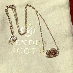 KENDRA SCOTT Pave Elisa in Rhodium with Filagree.